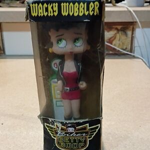 Betty Boop Biker Figurine with Black and Yellow Accents